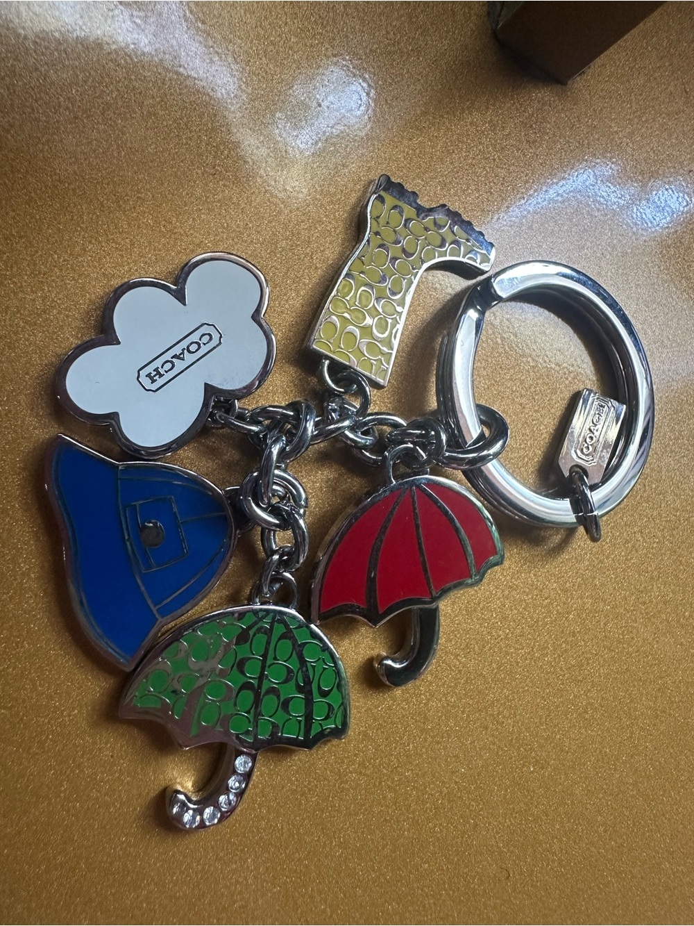 Coach Rainy Day enamel bag charm